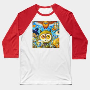 Chaotic and Colorful Fantasy Creatures Baseball T-Shirt